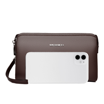 Weixier Ανδρικός PU δερμάτινος clutch για επιχειρηματικές μετακινήσεις - αδιάβροχος, ανθεκτικός στη φθορά, επένδυση πολυεστέρα