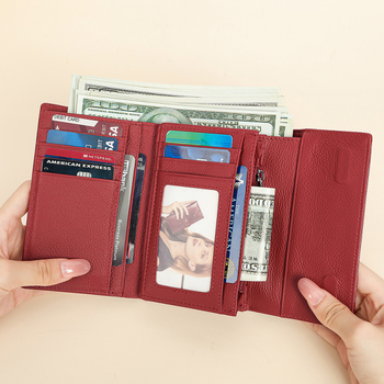 WESTAL Γυναικείο πορτοφόλι από γνήσιο δέρμα, πρώτο στρώμα βοδινό δέρμα, μεγάλη χωρητικότητα, πολυλειτουργικό, επένδυση πολυεστέρα-βαμβάκι