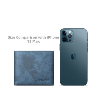 Мъжки портфейл – естествена кожа, горен слой телешка кожа, бифолд с една сгъвка, ивица модел, градски стил