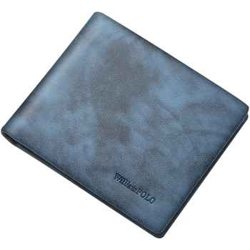 Мъжки портфейл – естествена кожа, горен слой телешка кожа, бифолд с една сгъвка, ивица модел, градски стил