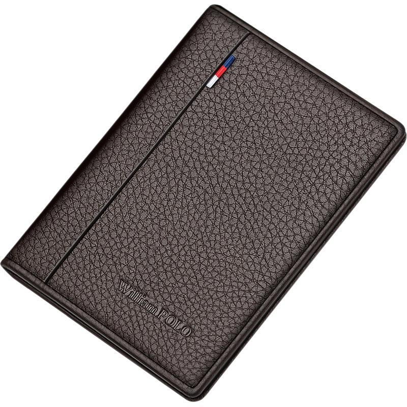 Meeste ultraõhuke nahast kaartide hoidik ID-kaardi ja juhiloa jaoks — linnaline minimalistlik stiil, bränd WILLIAMPOLO
