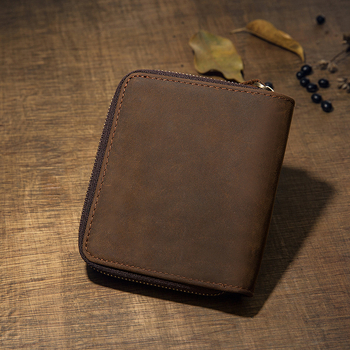 272 кратък портфейл – естествена кожа, кожа от първи слой, Simple & nature