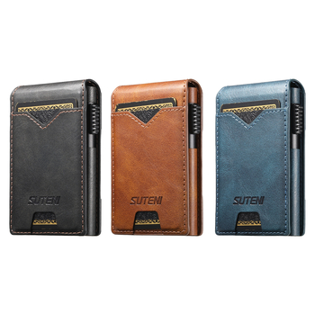 Suteni kartes turētājs ar automātisku atvēršanu kartes kastītē, mākslīgā āda, rokas darbs, saderīgs ar kartu komplektu, fotokadra drukāšana