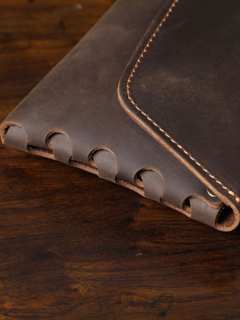 Мъжки клач портфейл от естествена Crazy Horse кожа, ръчна изработка, голям капацитет за телефон, винтидж дизайн