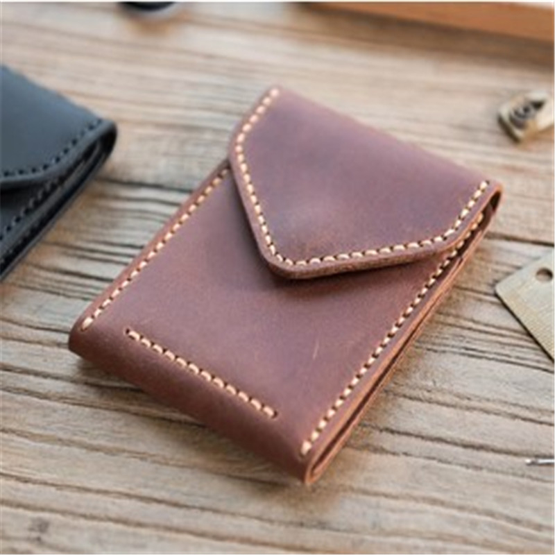 Tikro karvės odos ID ir kortelių dėklas su užraktu, vertikalus kvadratinis dizainas, modelis HG-56552359657, vidiniai skyriai ID ir bankinėms kortelėms