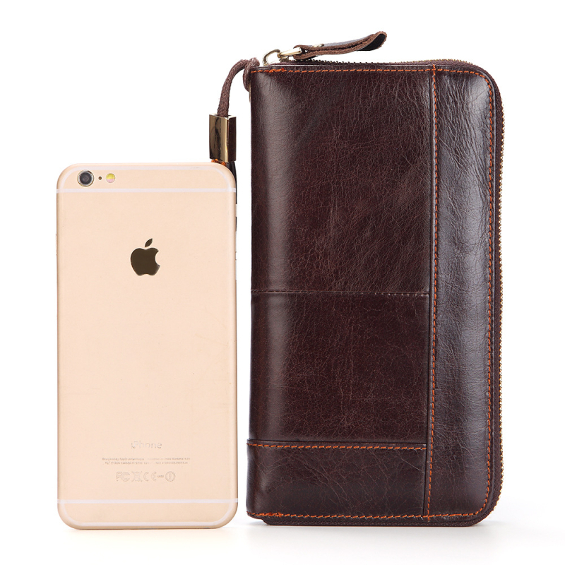 Muška kluč torba od prave kože – prvi sloj teleće kože, jednobojna, podstava od poliestera, višefunkcionalna torba za posao i telefon