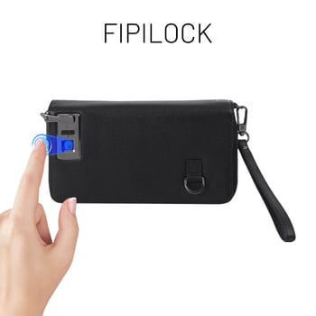 Férfi clutch ujjlenyomat-zárral, intelligens lopás elleni védelemmel, vízálló és kopásálló felsőréteg marhabőrből