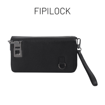 Ανδρικός κλατς με κλείδωμα δακτυλικού αποτυπώματος, έξυπνο σύστημα προστασίας από κλοπή, αδιάβροχο και ανθεκτικό στη φθορά, δέρμα κορυφαίας ποιότητας βοείου