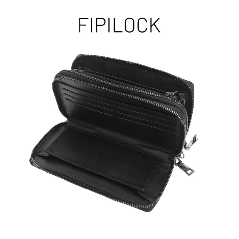 Férfi clutch ujjlenyomat-zárral, intelligens lopás elleni védelemmel, vízálló és kopásálló felsőréteg marhabőrből