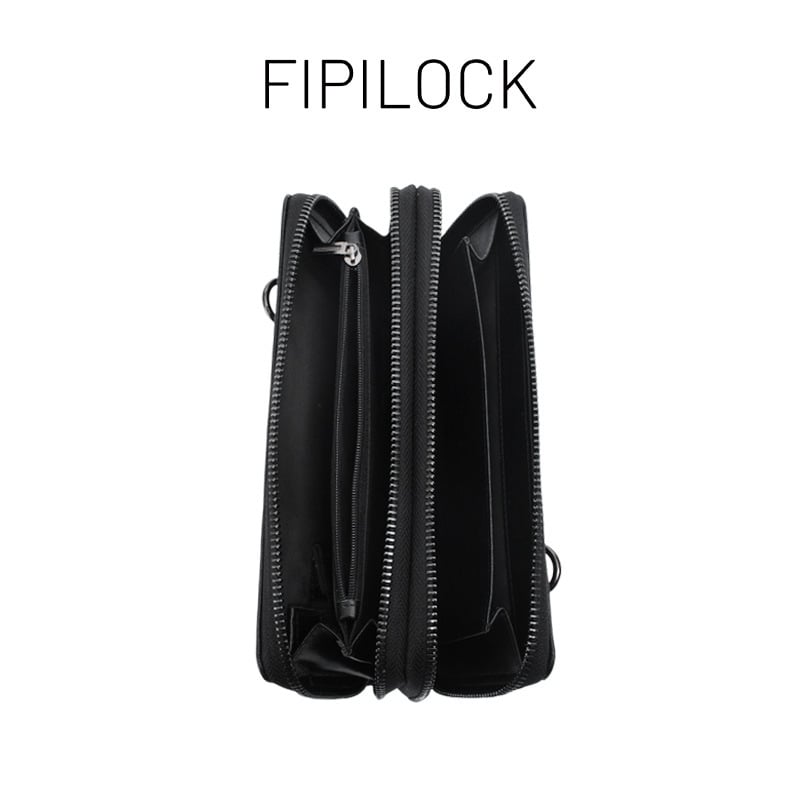 Férfi clutch ujjlenyomat-zárral, intelligens lopás elleni védelemmel, vízálló és kopásálló felsőréteg marhabőrből