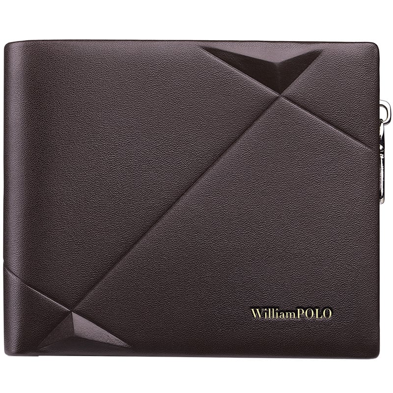 King Paul portofel masculin scurt din piele naturală, cu multiple compartimente pentru carduri – piele de vițel, stil de afaceri, model 191431