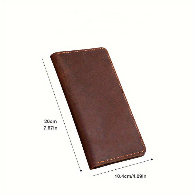 Férfi hosszú PU bőr pénztárca — vízálló, ultra könnyű, vágásálló, bővíthető, azonosító okmány és jegyek tárolására