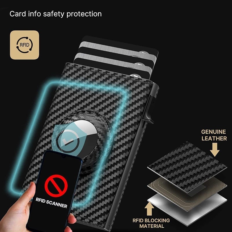 Vyrinė piniginė ir kortelių laikiklis, mikropluošto medžiaga, RFID apsauga nuo vagystės, vienos spalvos dizainas, prekės ženklas XJH