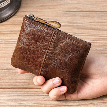 Tikras odos monetų kišenė ir kortelių laikiklis su alyvos-vosku apdaila — vandeniui atsparus, labai lengvas, atsparus dėvėjimuisi