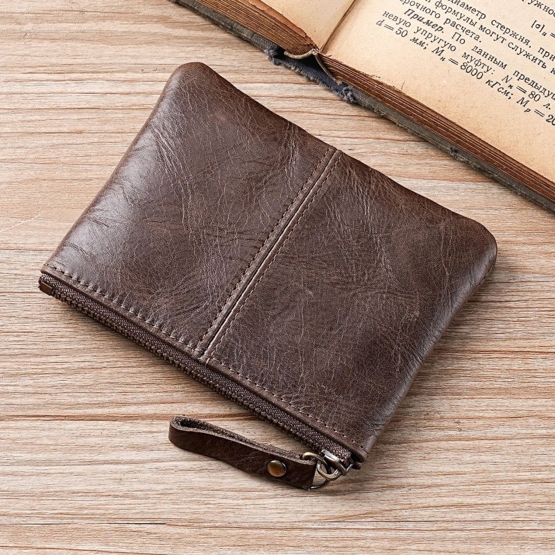 Tikras odos monetų kišenė ir kortelių laikiklis su alyvos-vosku apdaila — vandeniui atsparus, labai lengvas, atsparus dėvėjimuisi