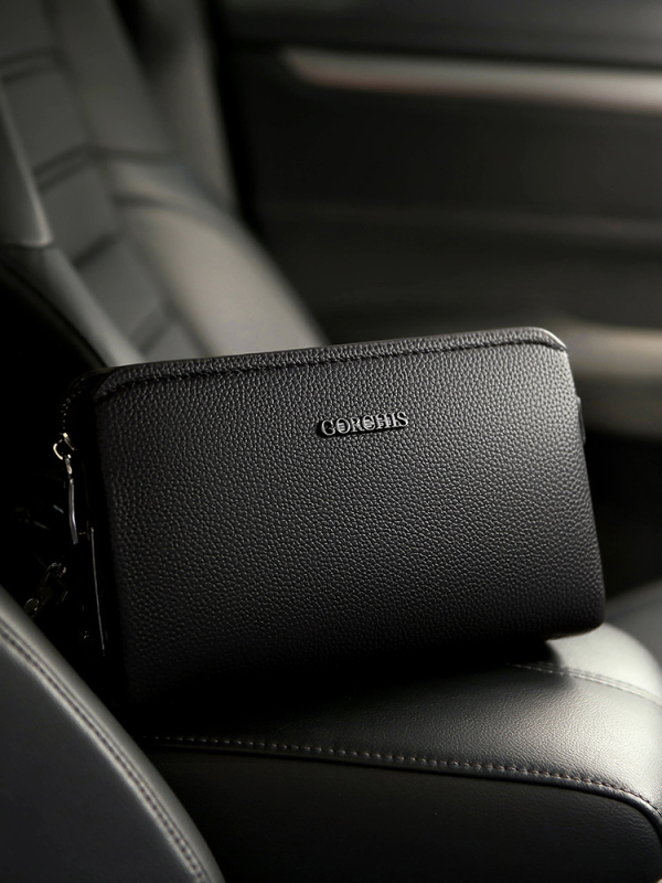 Vyrų PU odos klutch krepšys A86 – anti-theft, miesto stilius, poliesterio pamušalas