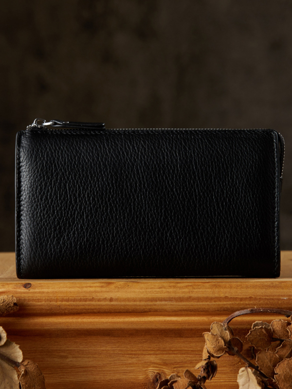 Vīriešu klutch soma, pilsētas vienkāršība, īsta āda, augšējā slāņa govejas āda, poliestera iekšpuse, uzglabāšanai