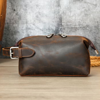 Vīriešu ādas clutch soma ar vāku — pilsētas stils, PU āda, ietilpība līdz 20 L, aizvērta vāka ar slēdzeni, iekšējā kabata ar rāvējslēdzēju un kabata telefonam
