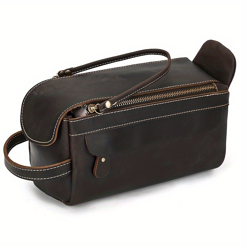 Vīriešu ādas clutch soma ar vāku — pilsētas stils, PU āda, ietilpība līdz 20 L, aizvērta vāka ar slēdzeni, iekšējā kabata ar rāvējslēdzēju un kabata telefonam