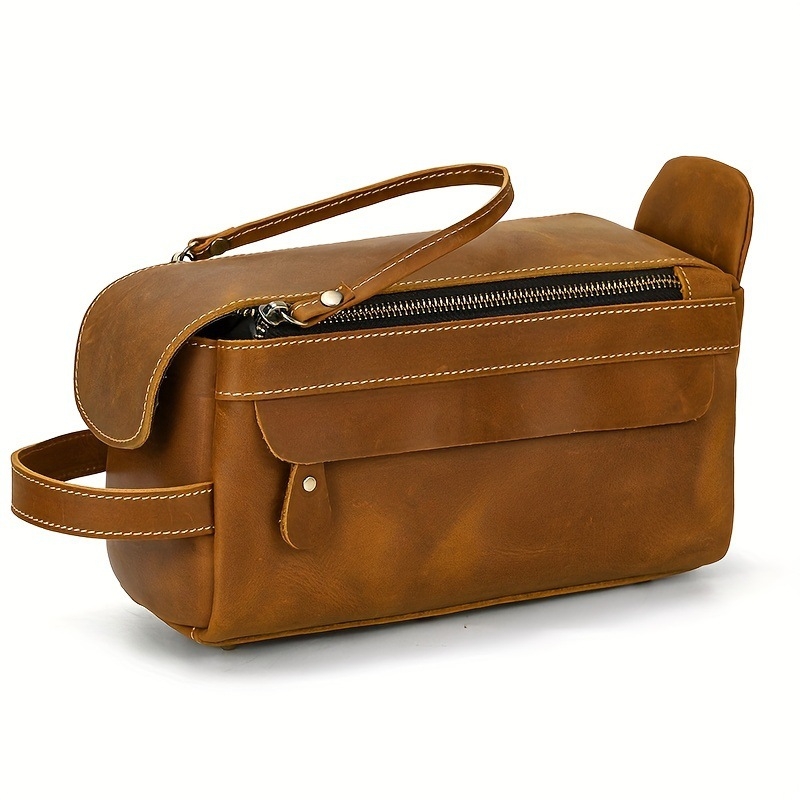 Vīriešu ādas clutch soma ar vāku — pilsētas stils, PU āda, ietilpība līdz 20 L, aizvērta vāka ar slēdzeni, iekšējā kabata ar rāvējslēdzēju un kabata telefonam