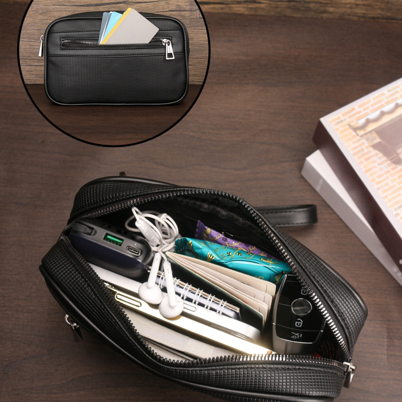 HOVIS vīriešu clutch – PU materiāls, Business Elite stils