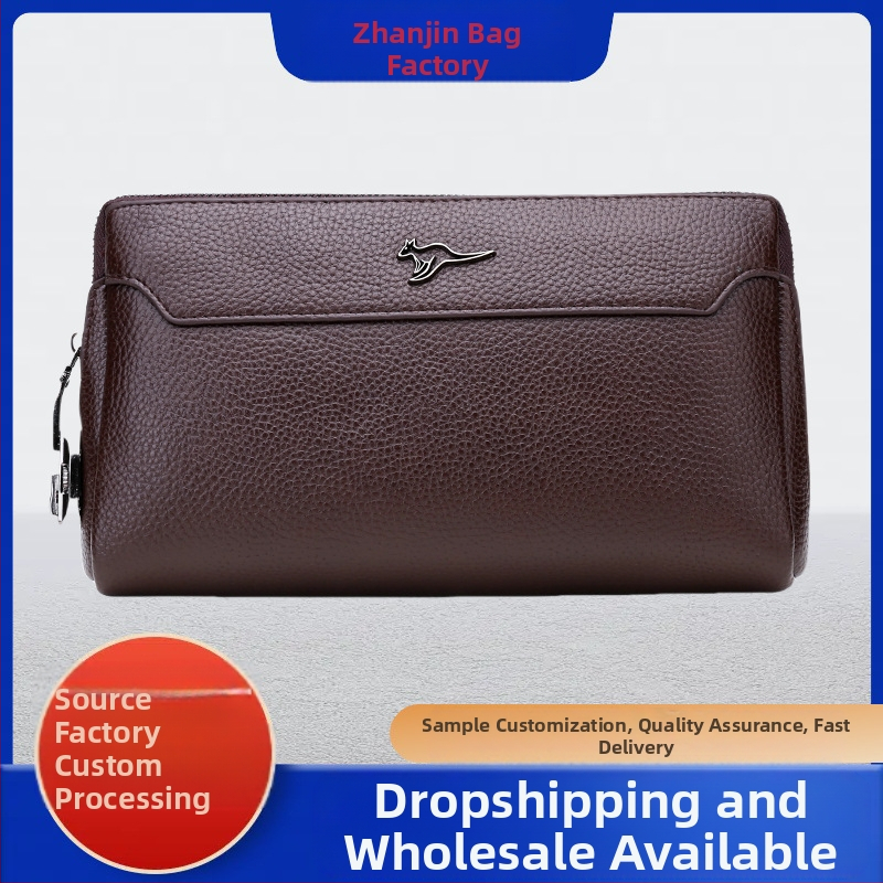 Férfi clutch táska - PU anyag, lopás elleni védelem, poliészter bélés, szabadidős utazásokhoz, 2025 tavasz