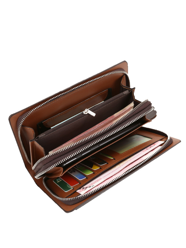 Férfi clutch táska, PU bőr, üzleti út stílus, tárolható, üzleti utazásokhoz, téli 2024