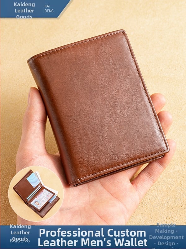 Muški novčanik od prave kože s RFID zaštitom, veliki kapacitet za novac, lagan, kožna podstava