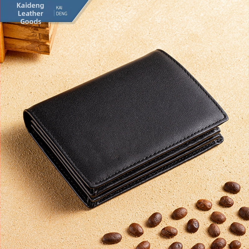 Muški novčanik od prave kože s RFID zaštitom, veliki kapacitet za novac, lagan, kožna podstava