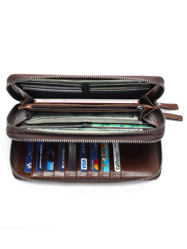 Vīriešu ādas klučs - garš, daudzfunkcionāls, augšējā slāņa liellopa āda, rāvējslēdzējs, vienkrāsains, pamatā poliestera-kokvilna