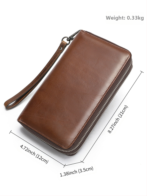 Vīriešu ādas klučs - garš, daudzfunkcionāls, augšējā slāņa liellopa āda, rāvējslēdzējs, vienkrāsains, pamatā poliestera-kokvilna