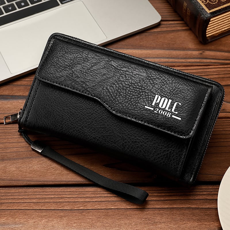 Мъжки дълъг портфейл от PU с PU подплата, износоустойчив, лято 2023, ежедневна употреба