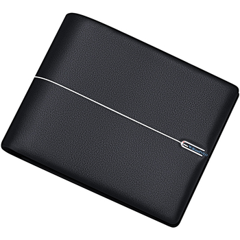 Мъжки портфейл King Paul от естествена кожа, би-фолд, вътрешни джобове за банкноти, място за снимка, ID и карти, корейски стил, подплата полиестер