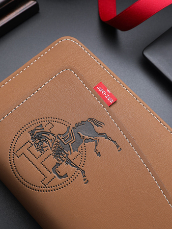 Мъжки PU кожен портфейл с цип, портфейл за карти с животински принт и монетник, полиестрова подплата, издание пролет 2025 г., за ежедневна употреба