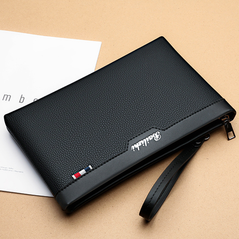 Vīriešu klutch soma Manzhuo – Patiesa govs āda, iekšējā odere no ādas, zīmols Manzhuo, biznesa ceļojumiem