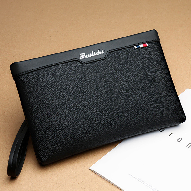 Vīriešu klutch soma Manzhuo – Patiesa govs āda, iekšējā odere no ādas, zīmols Manzhuo, biznesa ceļojumiem