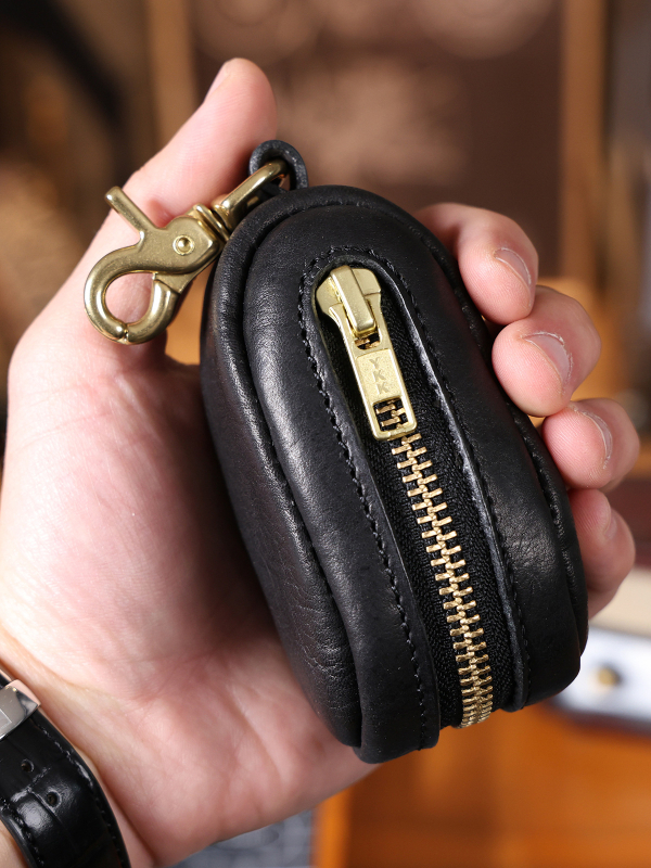 Raktų dėklas iš natūralios odos, pirmosios kartos veršinės odos, cilindrinis dizainas, atsparus dėvėjimui, unisex, kasdieniam naudojimui