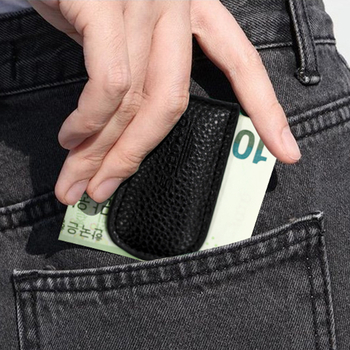 Мини магнитен PU портфейл, 1 сгъвка, унисекс, PU подплата