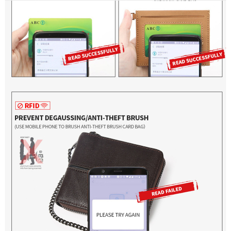 Kožni bifold novčanik s RFID zaštitom, model 8889, jednobojan