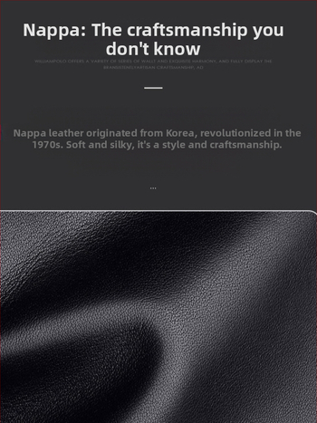 King Paul мъжки портфейл - естествена кожа, първи слой телешка кожа, геометричен модел, бизнес стил