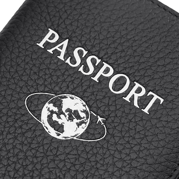 Pases un personas kartes turētājs no īstas ādas ar RFID aizsardzību – Lichi graudu tekstūra, pirmās pakāpes liellādas āda, ultraliegs, nodilumizturīgs