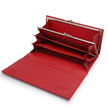 Női patent bőr pénztárca mágneses zárással, hosszú kivitel, nagy kapacitás, több kártyatartó és aprópénz rekesz, klutch táska, testreszabható