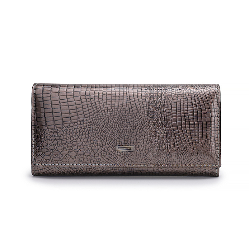 Női patent bőr pénztárca mágneses zárással, hosszú kivitel, nagy kapacitás, több kártyatartó és aprópénz rekesz, klutch táska, testreszabható