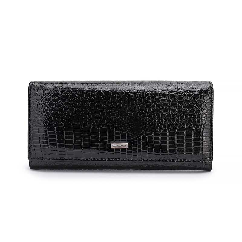 Női patent bőr pénztárca mágneses zárással, hosszú kivitel, nagy kapacitás, több kártyatartó és aprópénz rekesz, klutch táska, testreszabható