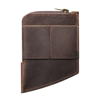 Mini monetų piniginė iš natūralios Crazy Horse odos, vidinė oda, EDC rinkinys, atsparus dilimui