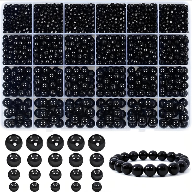 DIY ékszerkészítés kiegészítők — Perforált mesterséges gyöngyök, 24 részes készlet, Szabad gyöngyök
