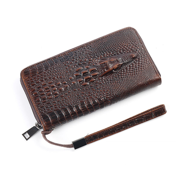 Vīriešu ādas clutch - pilsētas minimālisms, augšējā slāņa liellopa āda, vienkrāsains dizains, poliestera-pamatu oderes