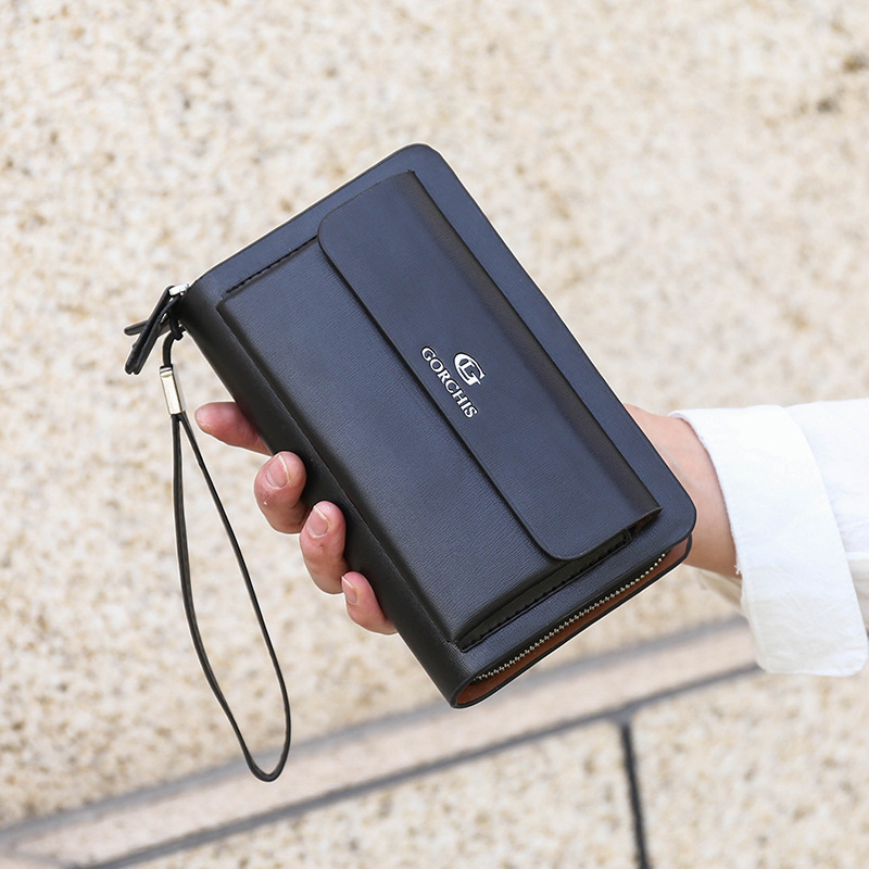 Vīriešu clutch no PU ādas, pilsētas vienkāršība, izturība pret nolietojumu, modelis G07-2