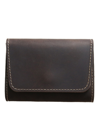 Portofel scurt din piele naturală, din piele de vită de primă calitate, bi-fold pentru carduri și monede, pentru utilizare zilnică