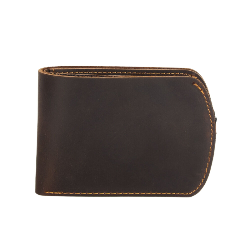 Matt ανδρικό πορτοφόλι από γνήσιο δέρμα, διπλής όψεως, επάνω στρώμα βοοειδούς δέρματος, μονόχρωμο σχέδιο, ανθεκτικό στη φθορά